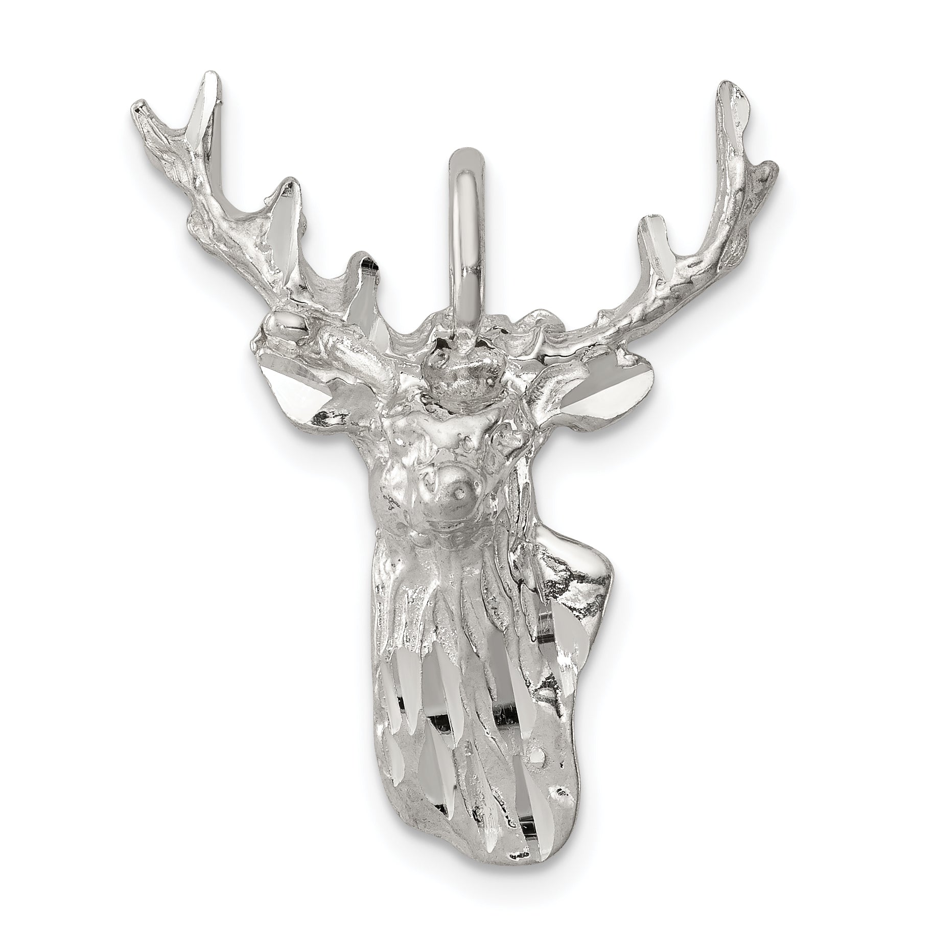 Sterling Silver Deer Head Charm QC1785