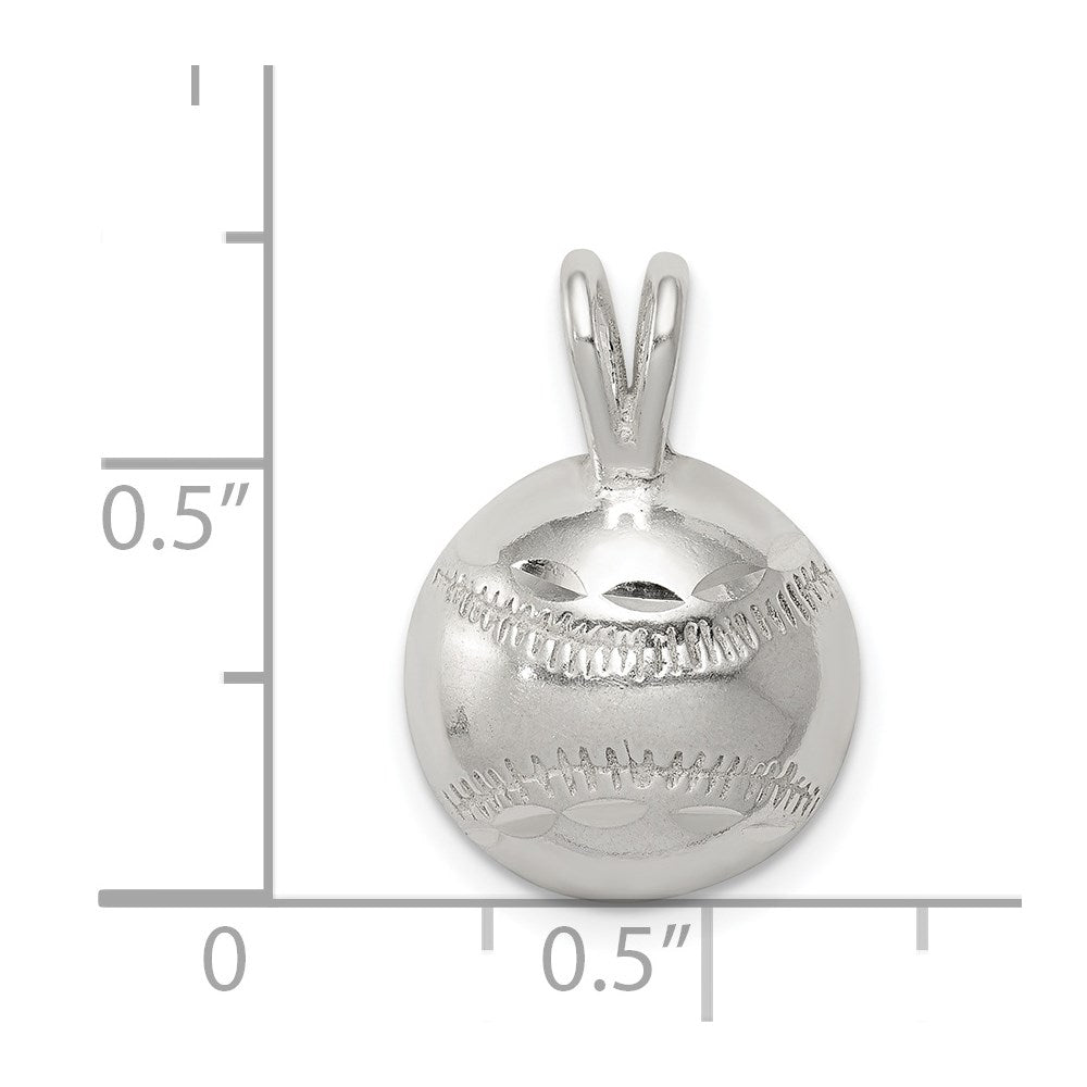 Sterling Silver Baseball Charm