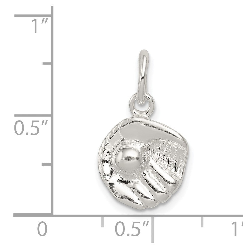 Sterling Silver Baseball Glove Charm