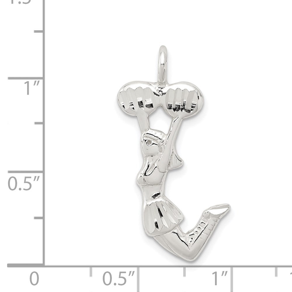 Sterling Silver Cheerleader Charm