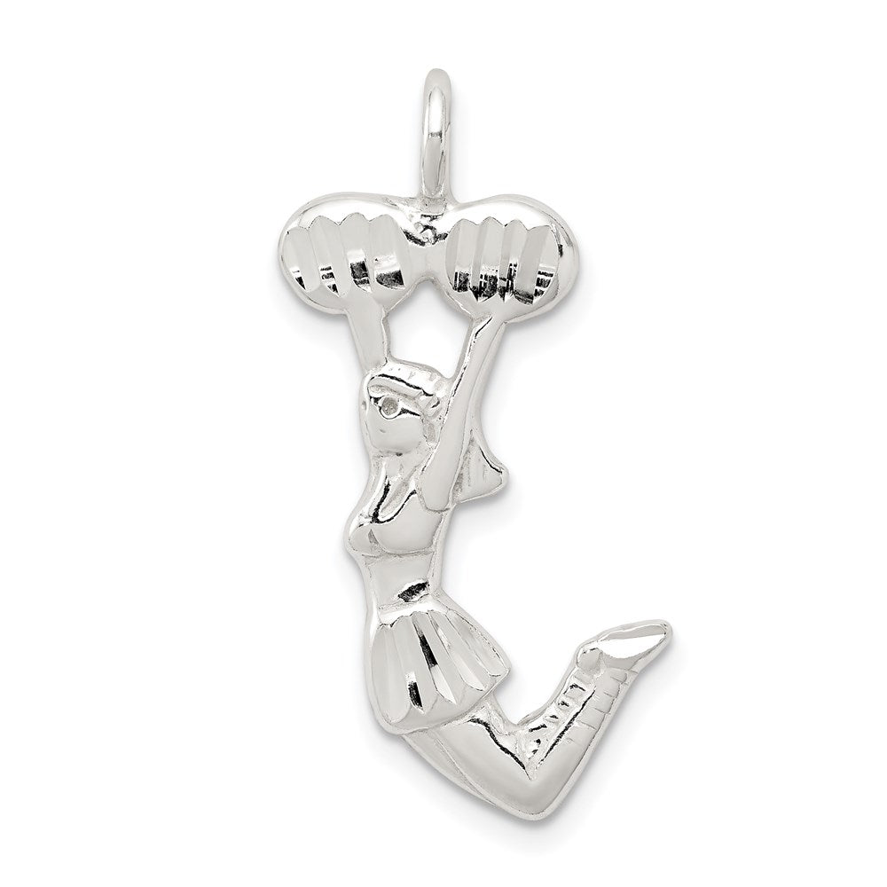 Sterling Silver Cheerleader Charm