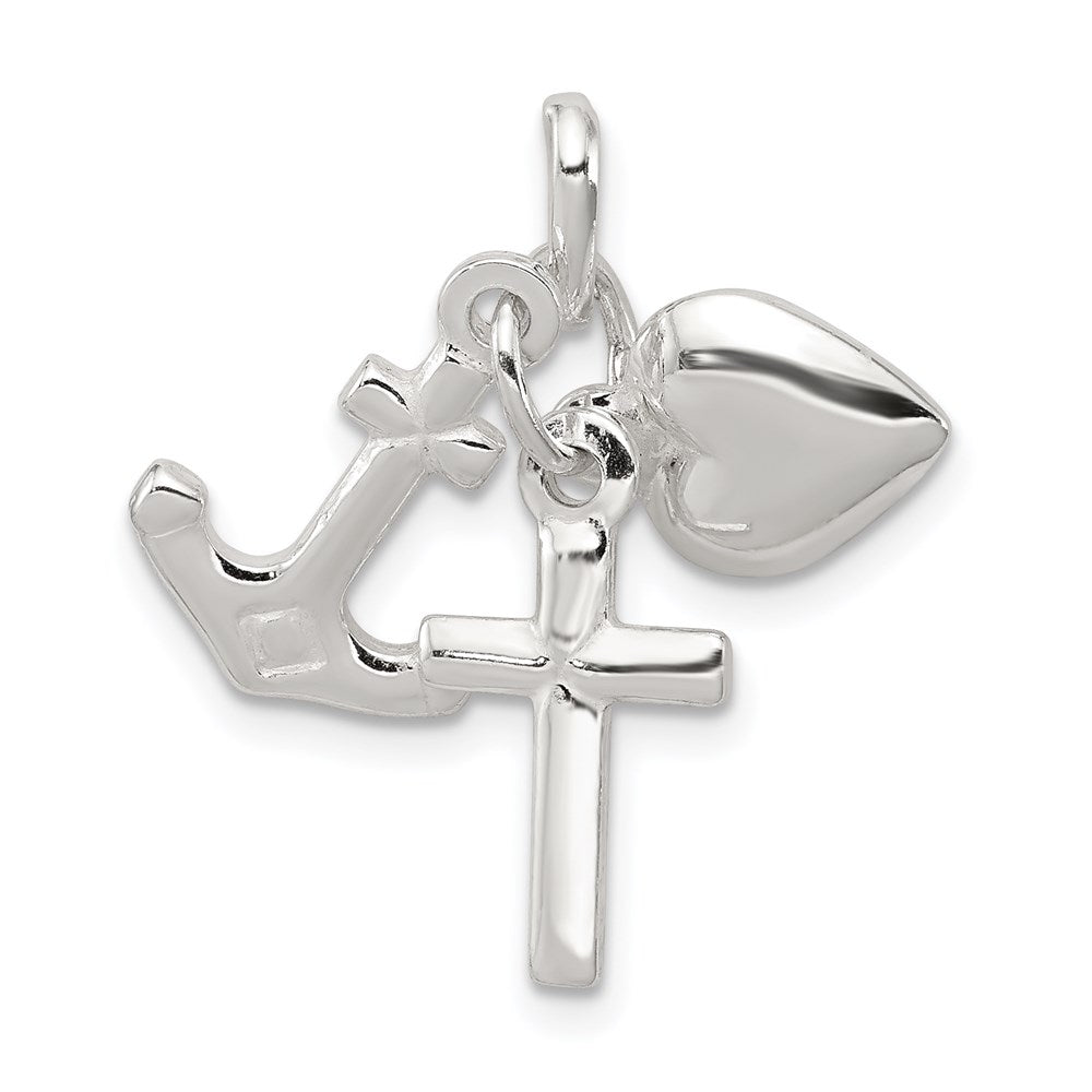 Sterling Silver Faith, Hope & Charity Charm