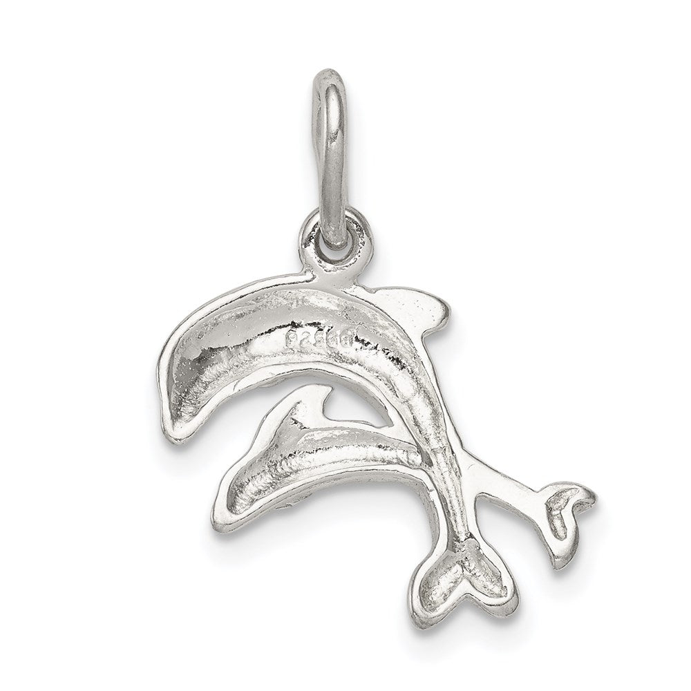 Sterling Silver Dolphins Charm