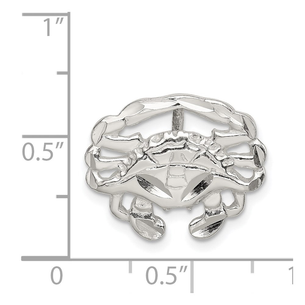 Sterling Silver Crab Slide Charm