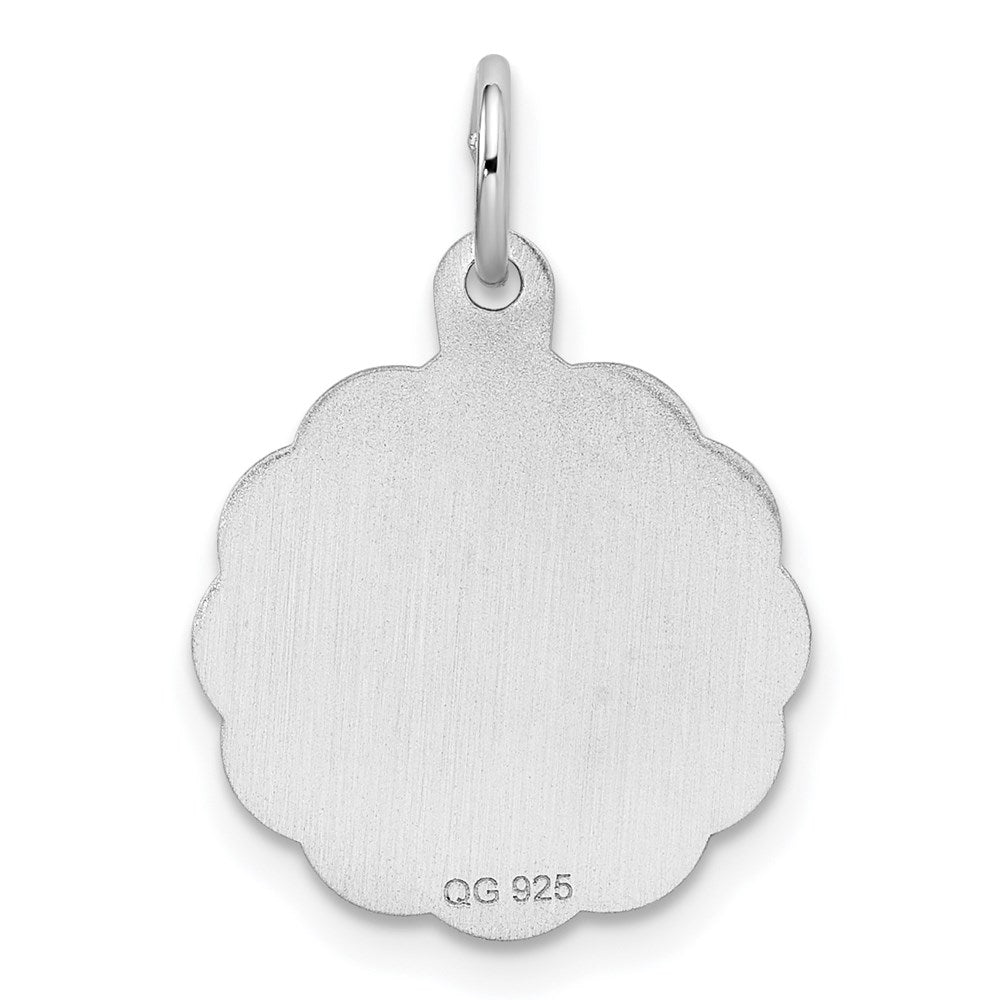 Sterling Silver Rhodium-plated Best Friends Disc Charm