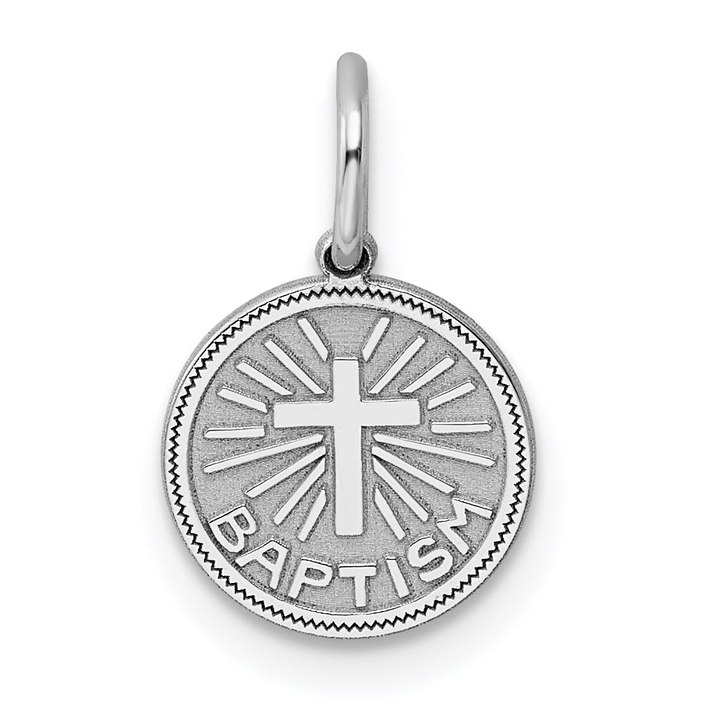 Sterling Silver Baptism Disc Charm QC2403