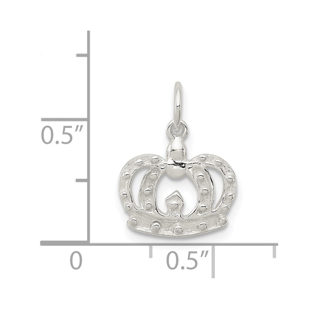 Sterling Silver Crown Charm