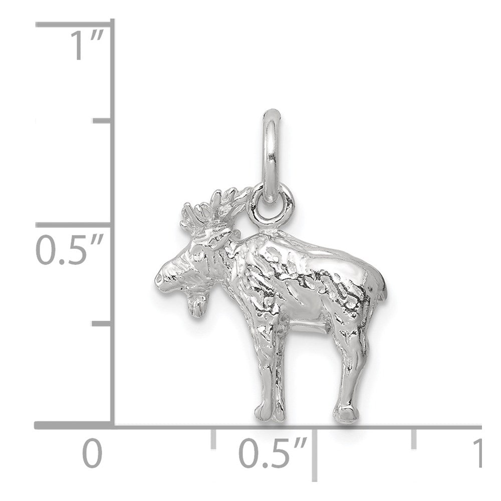 Sterling Silver 3-D Moose Charm