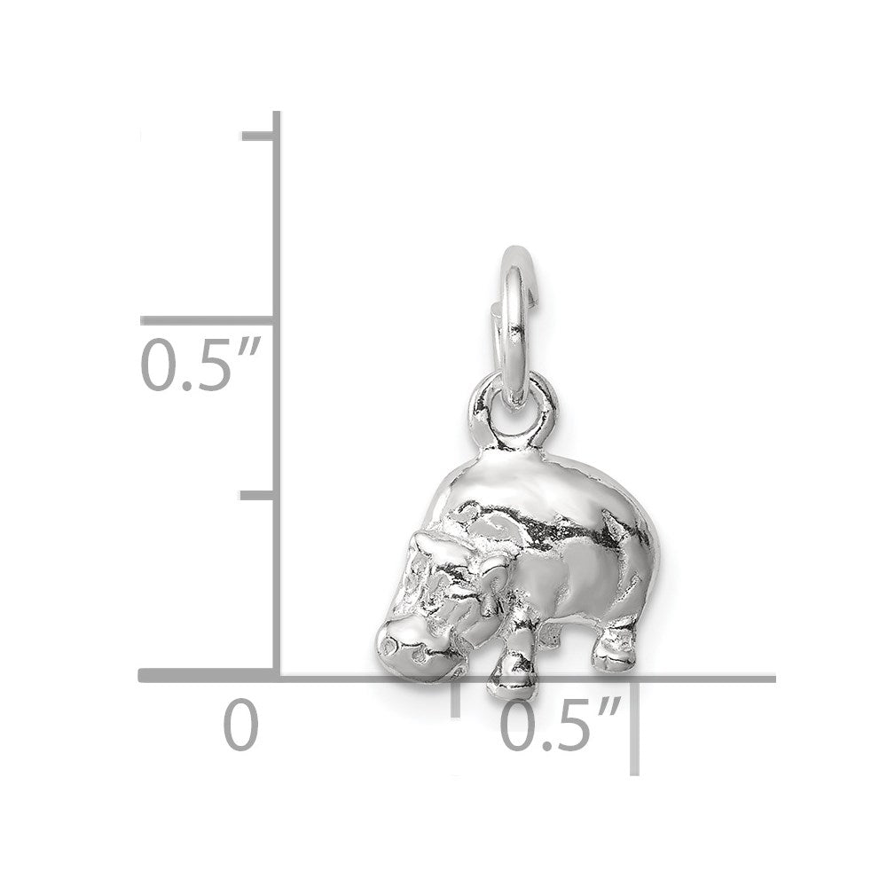 Sterling Silver Hippo Charm