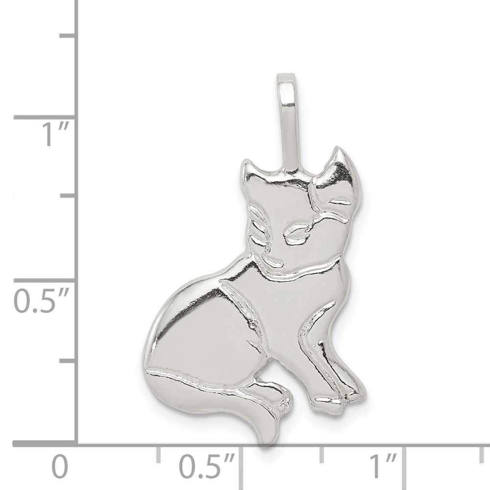 Sterling Silver Cat Charm