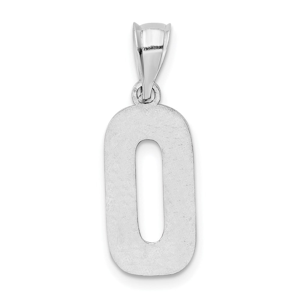 Sterling Silver Rhodium-plated Letter O Initial Pendant