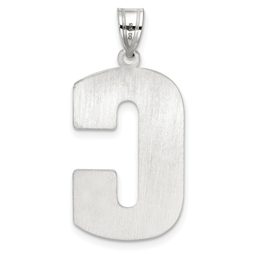 Sterling Silver Rhodium-plated Letter C Initial Pendant