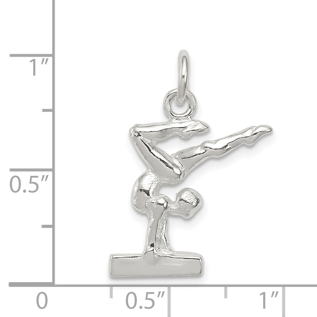 Sterling Silver Gymnast Charm QC2778