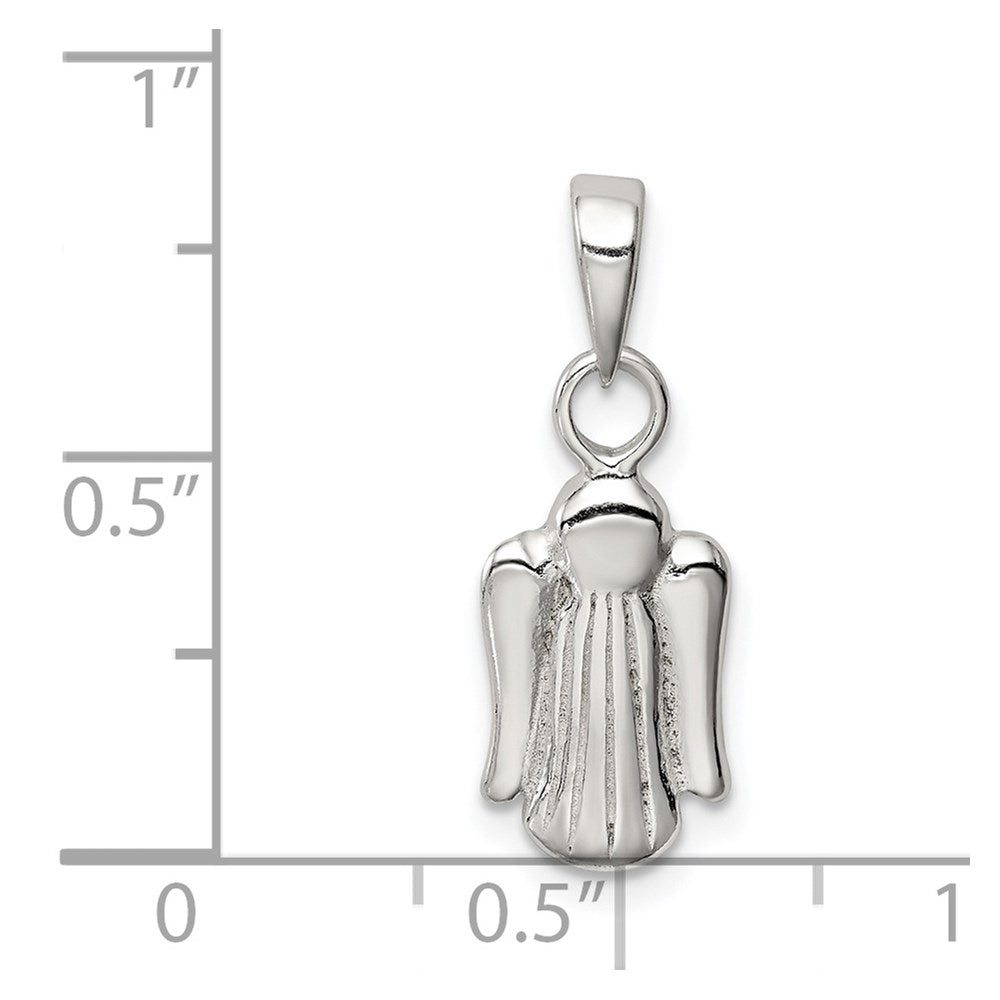 Sterling Silver 3-D Angel Pendant