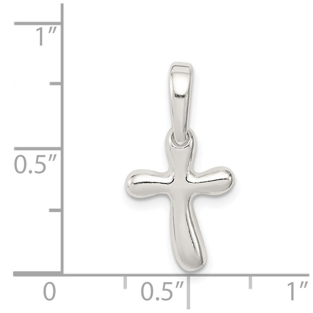 Sterling Silver Tiny Freeform Cross Charm