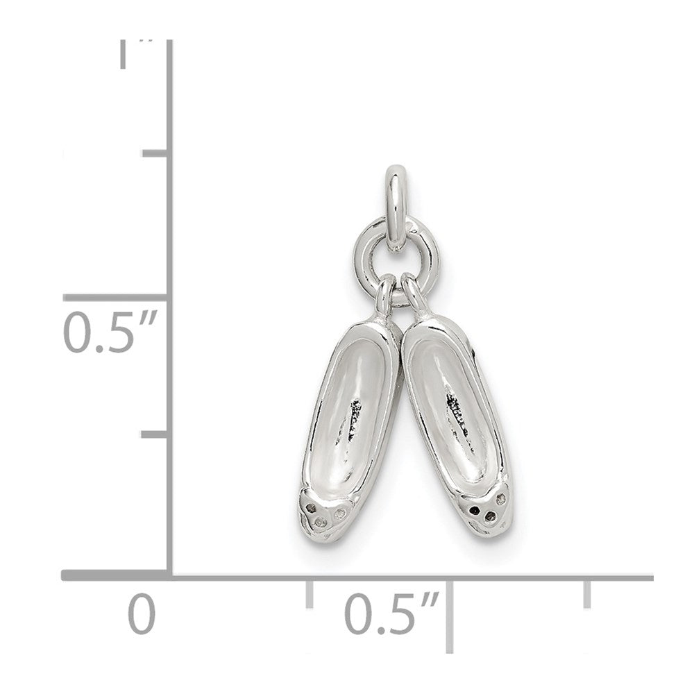 Sterling Silver Ballet Slippers Charm