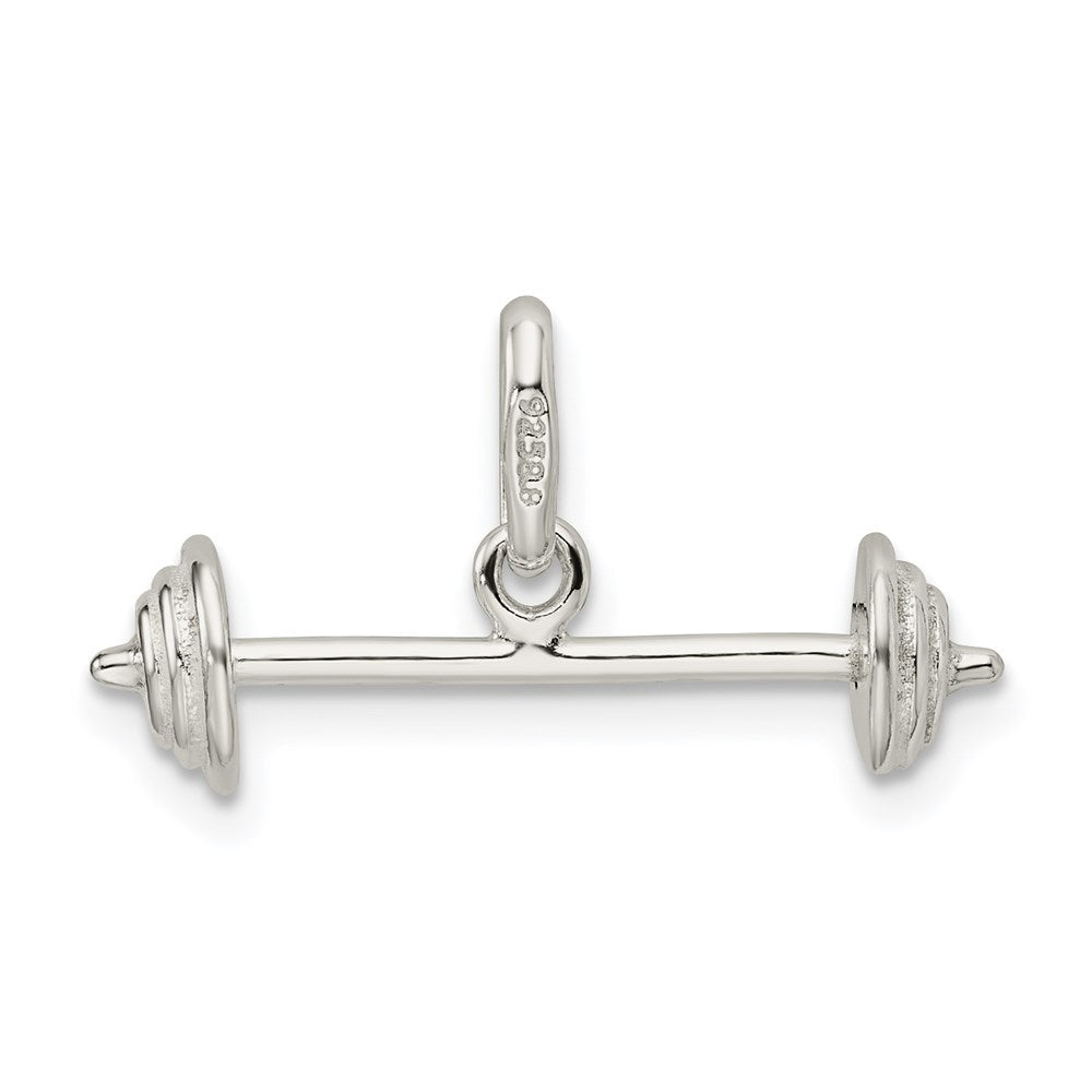 Sterling Silver Barbell Charm