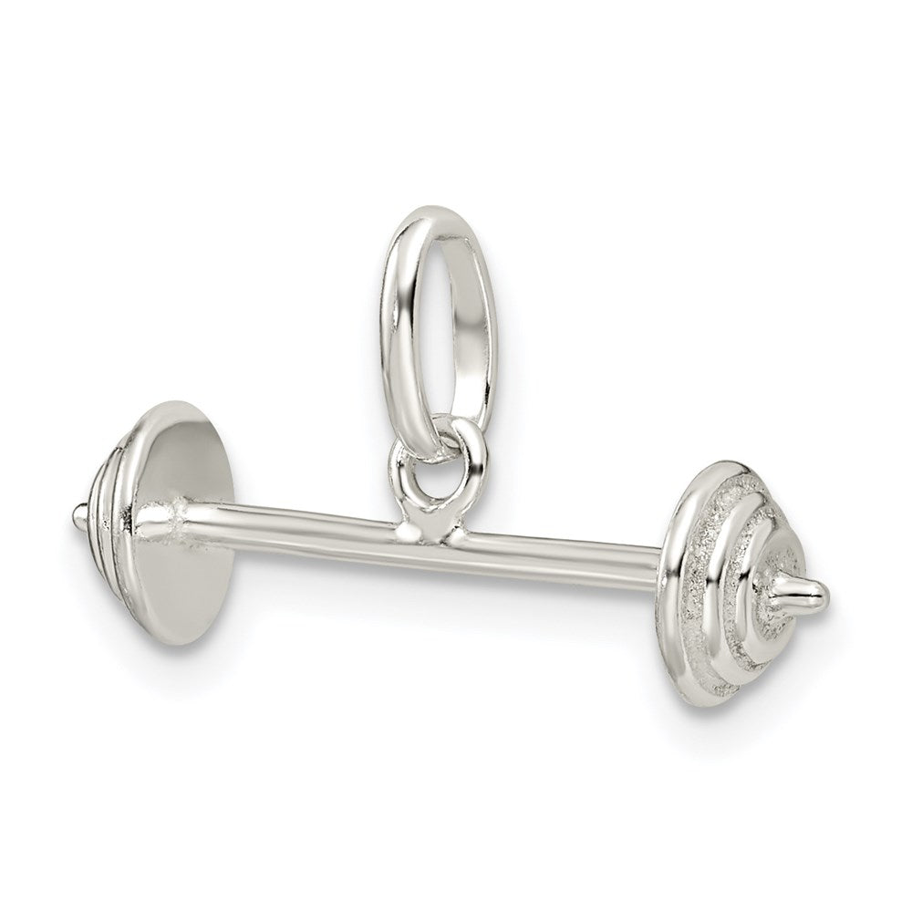 Sterling Silver Barbell Charm