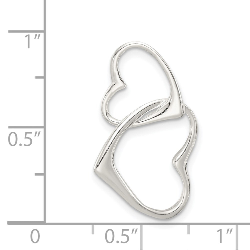 Sterling Silver Double Heart Pendant