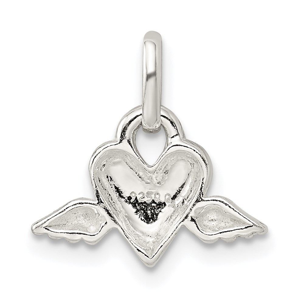 Sterling Silver Heart w/Wings Charm