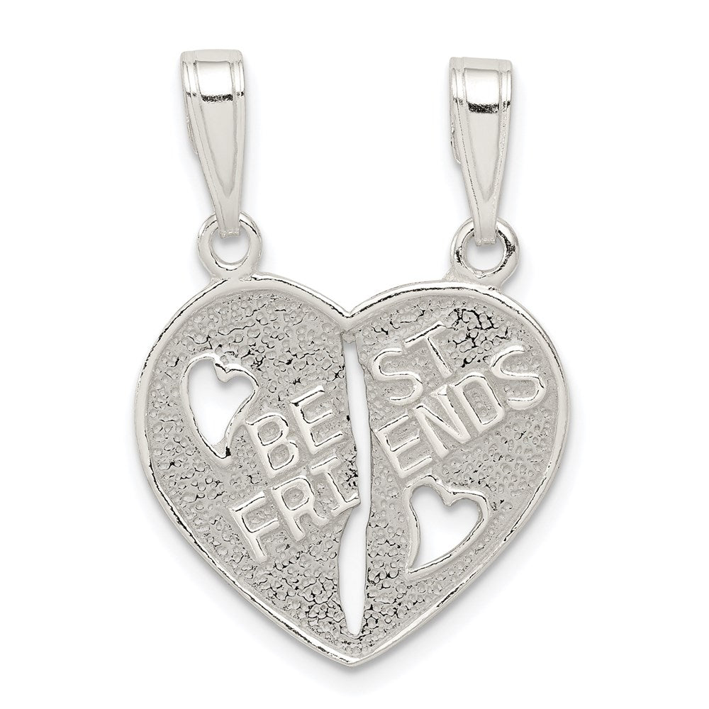 Sterling Silver Best Friends Break apart Heart