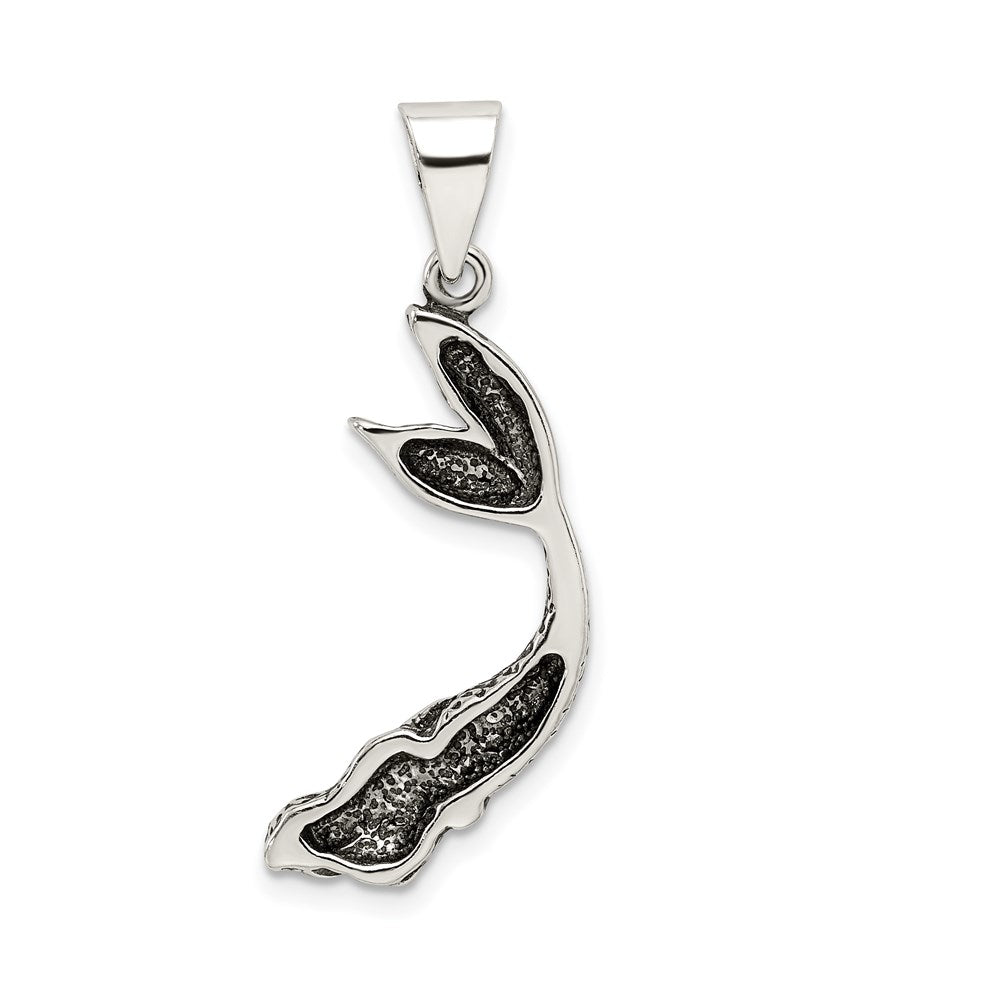 Sterling Silver Antiqued Mermaid Pendant