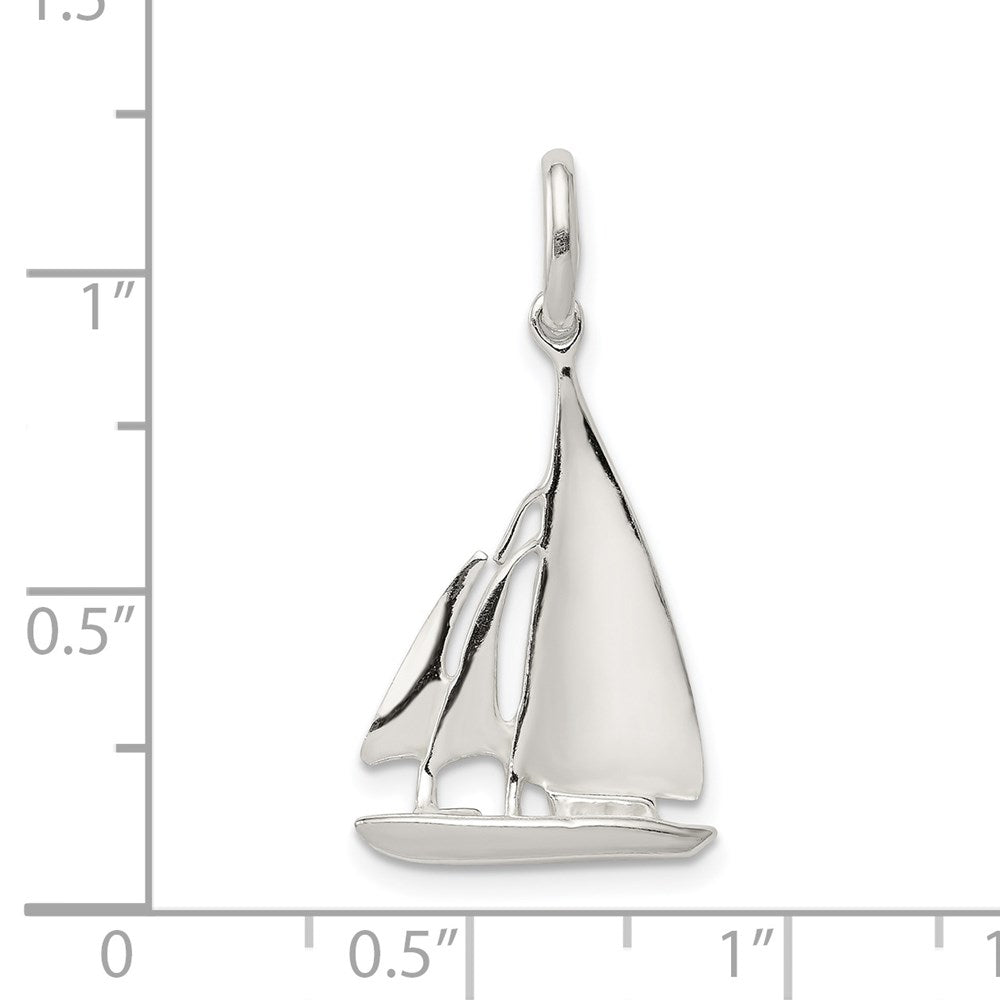 Sterling Silver Sailboat Charm