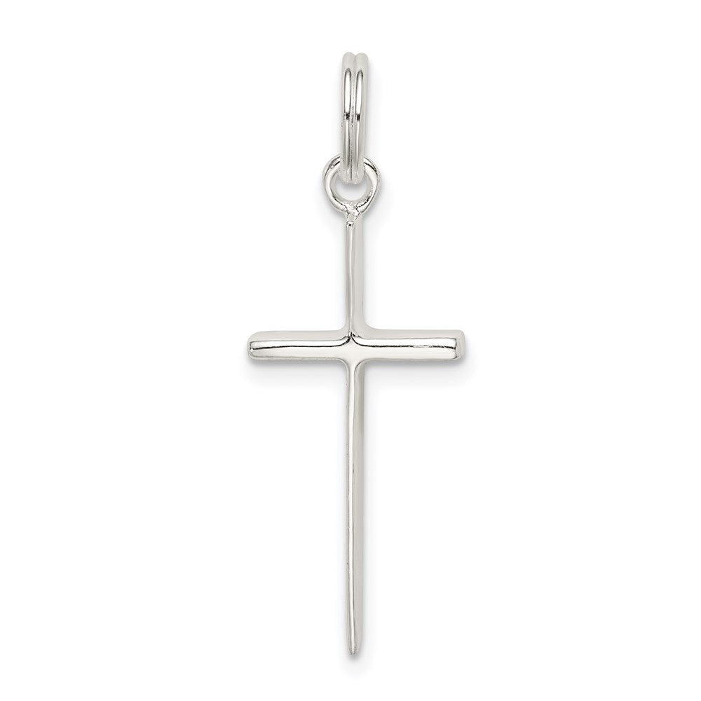 Sterling Silver Rhodium-plated Latin Cross Charm