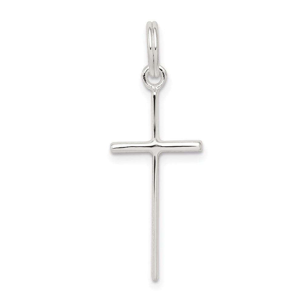 Sterling Silver Rhodium-plated Latin Cross Charm