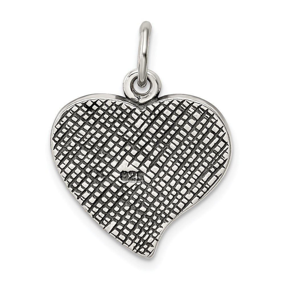 Sterling Silver Antique Mother Heart Charm