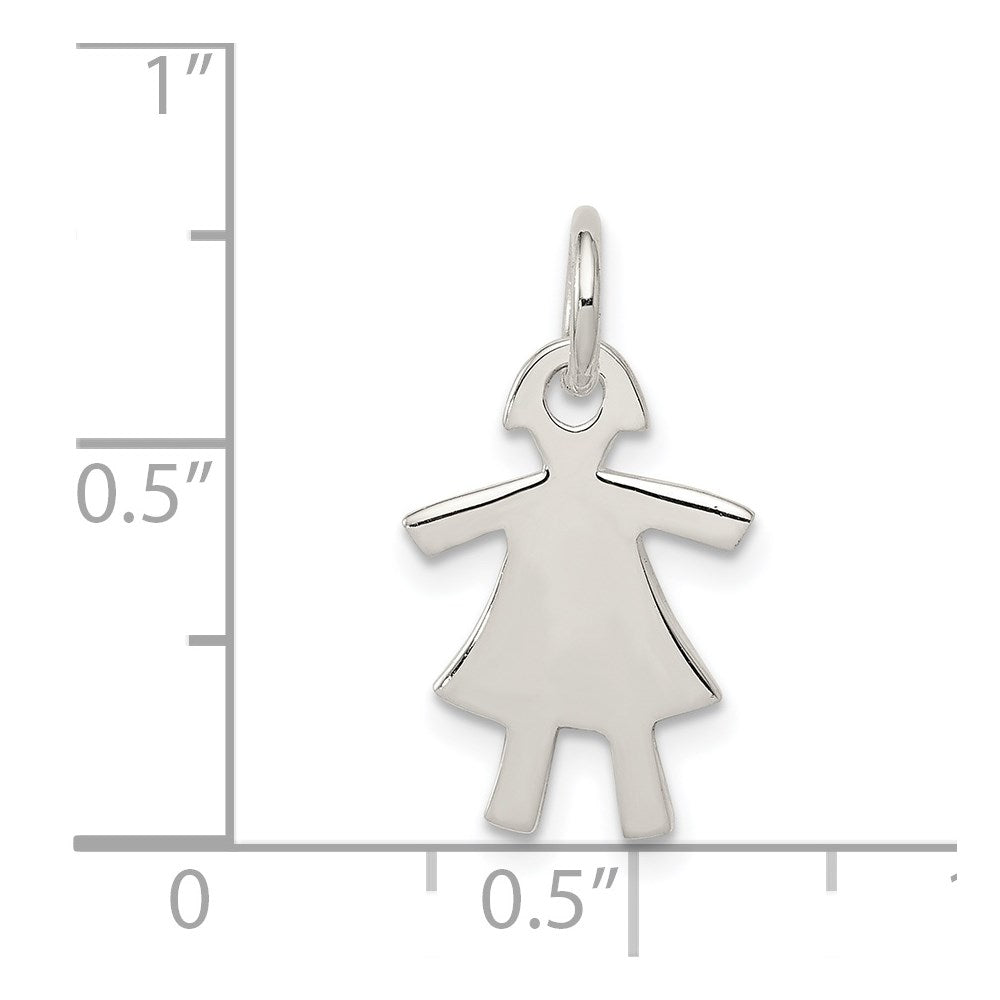 Sterling Silver Girl Charm