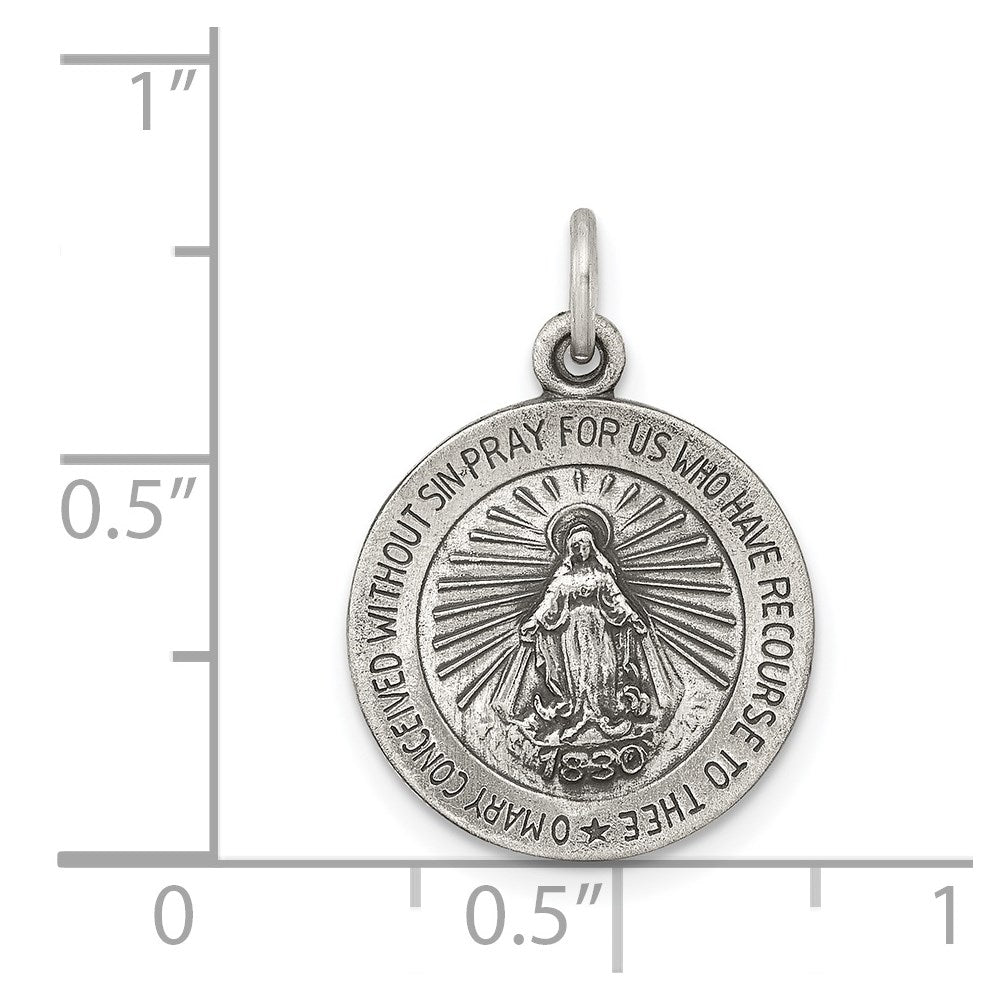 Sterling Silver Antiqued Miraculous Medal