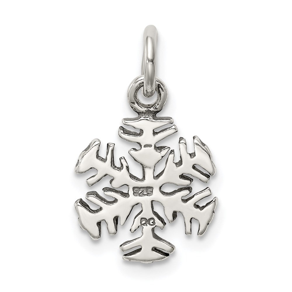 Sterling Silver Antique Snowflake Charm