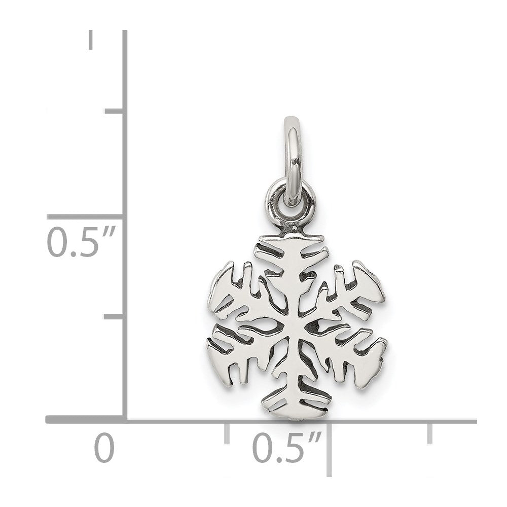 Sterling Silver Antique Snowflake Charm