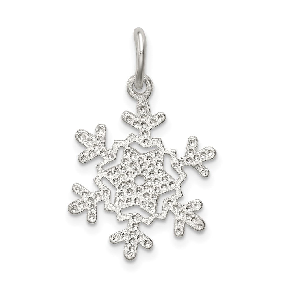 Sterling Silver Diamond Cut Snowflake Charm