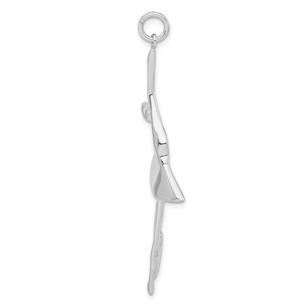 Sterling Silver Polished Ballerina Pendant