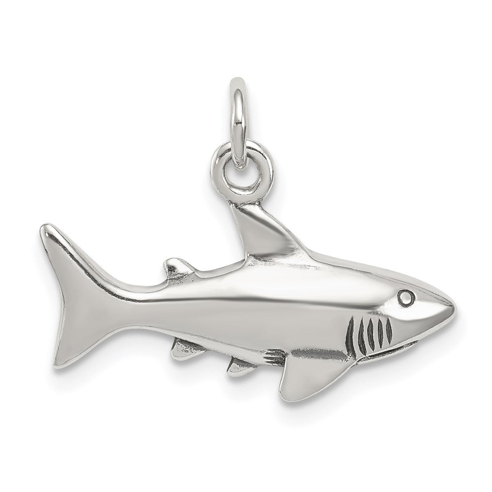 Sterling Silver Antique Shark Charm