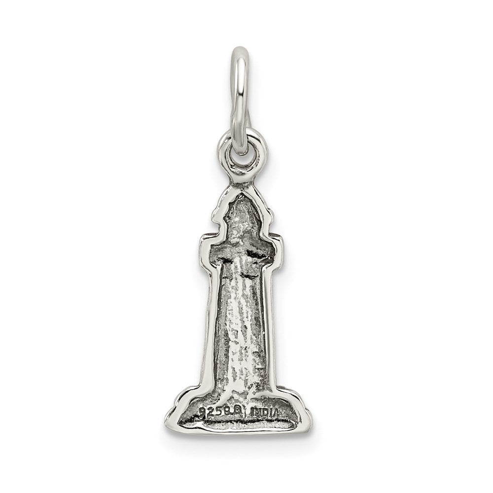 Sterling Silver Antiqued Lighthouse Charm