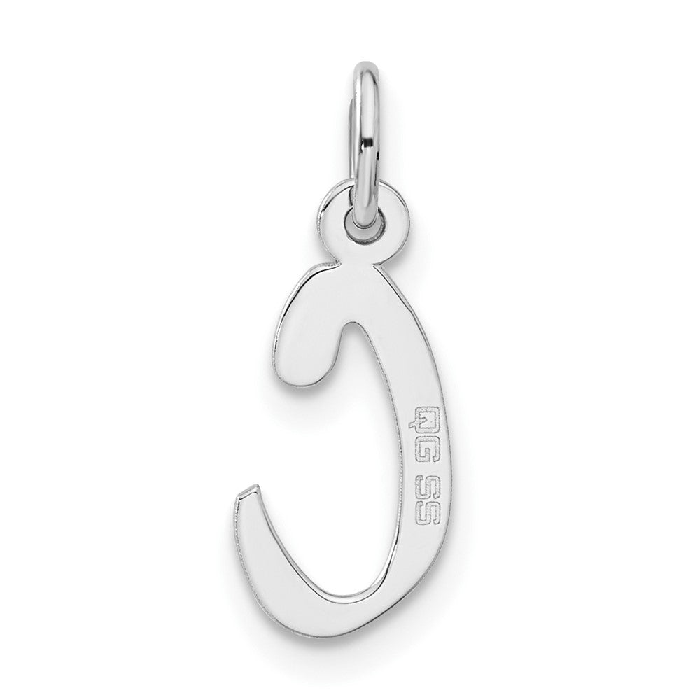 Sterling Silver Medium Slanted Block Initial C Charm