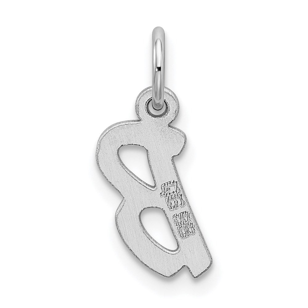 Sterling Silver Rhodium-plated Letter B Initial Charm