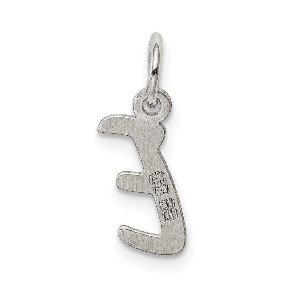 Sterling Silver Rhodium-plated Letter E Initial Charm