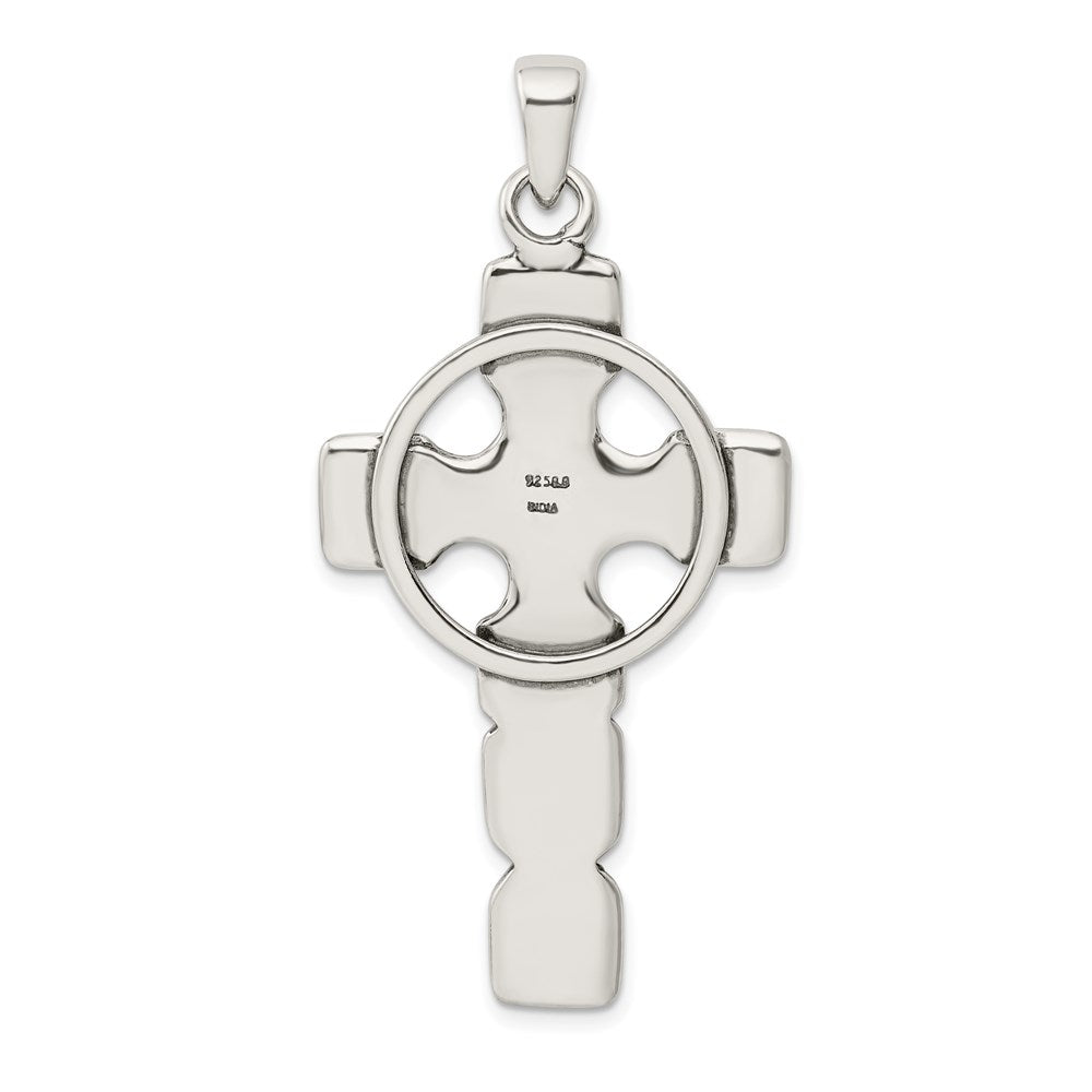 Sterling Silver Antiqued Celtic Cross Pendant