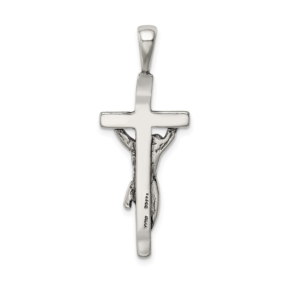 Sterling Silver Antiqued Crucifix Pendant