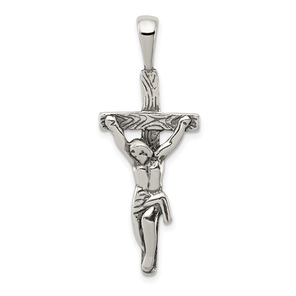 Sterling Silver Antiqued Crucifix Pendant