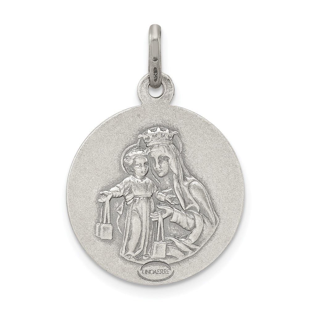 Sterling Silver Antiqued Sacred Heart of Jesus Medal