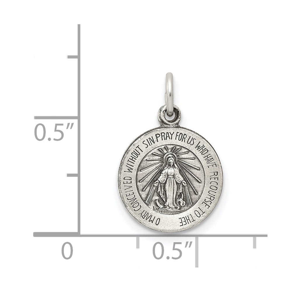 Sterling Silver Antiqued Miraculous Medal