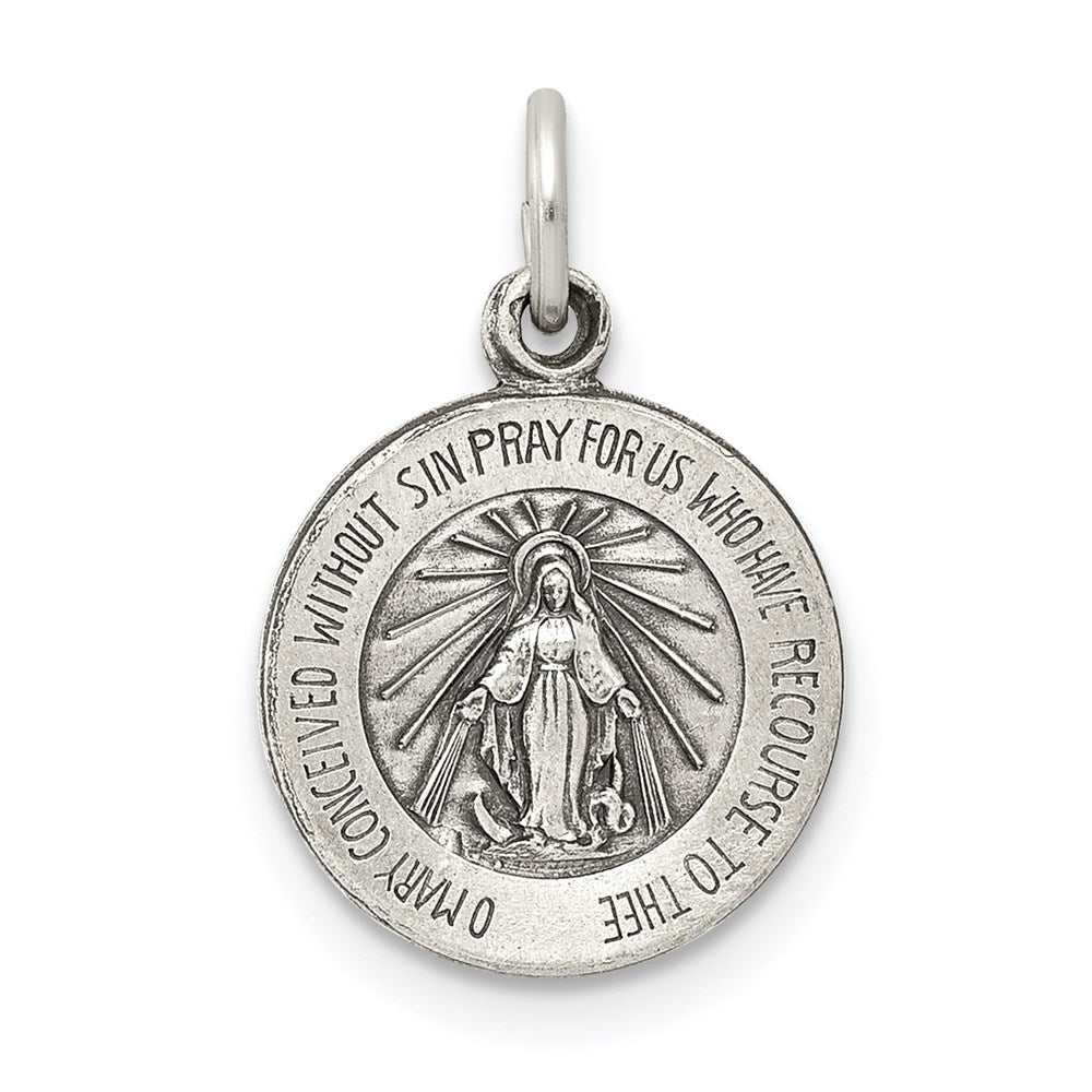 Sterling Silver Antiqued Miraculous Medal