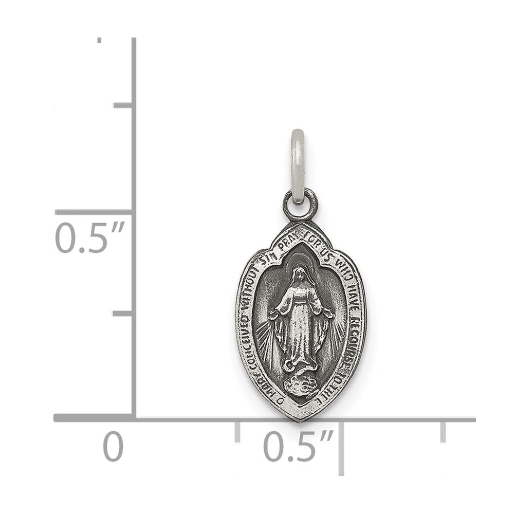 Sterling Silver Antiqued Miraculous Medal