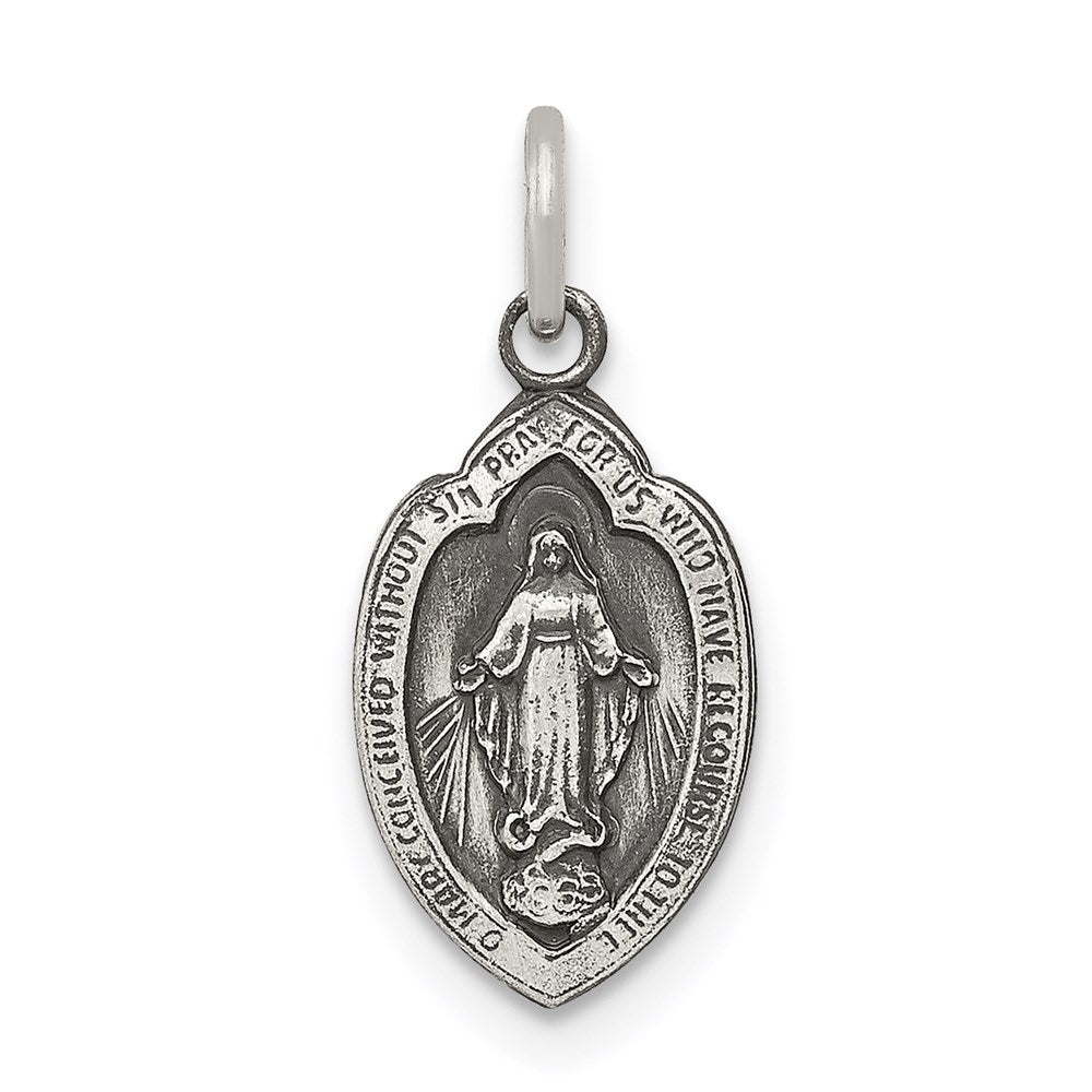 Sterling Silver Antiqued Miraculous Medal