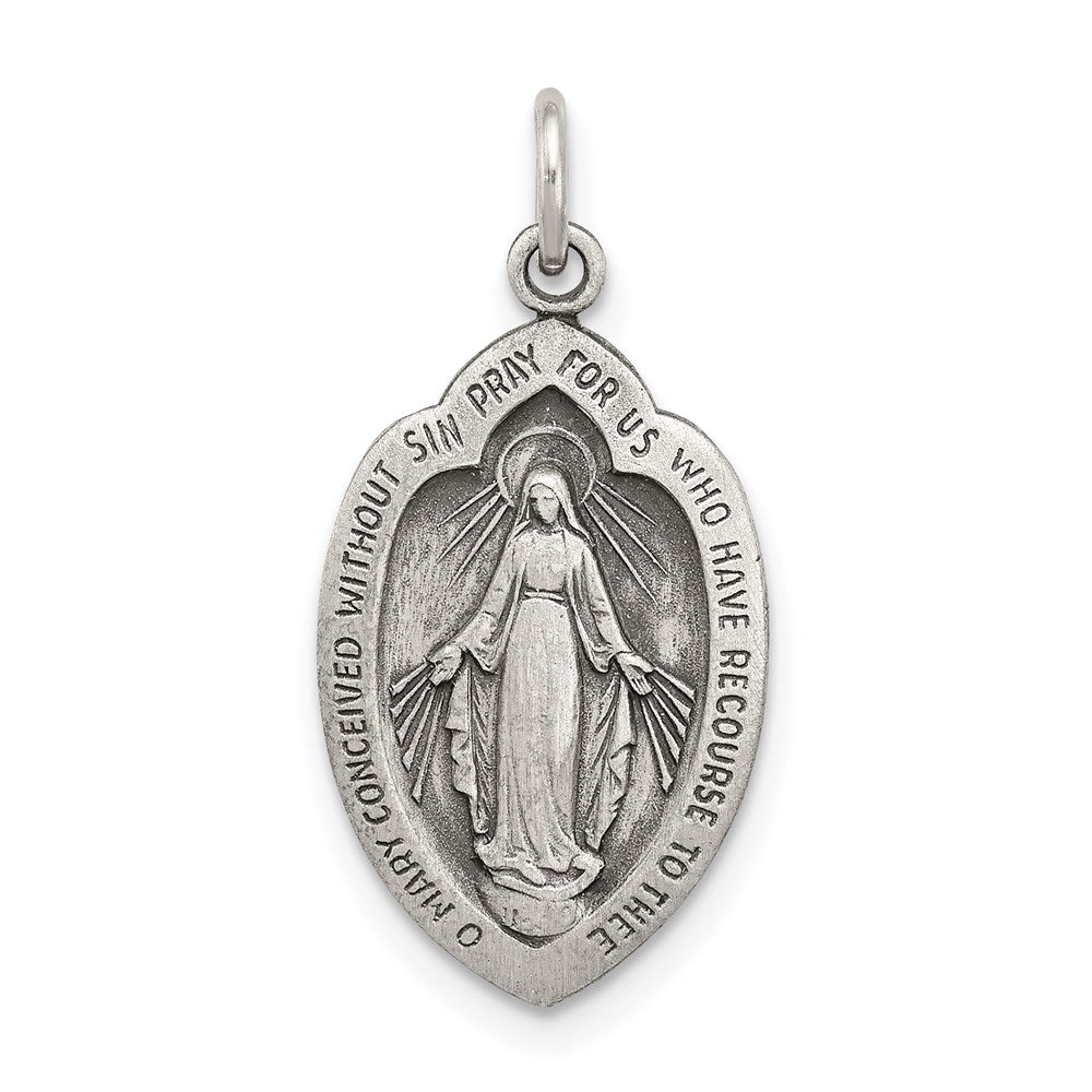 Sterling Silver Antiqued Miraculous Medal